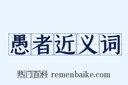 愚者近义词是什么意思的图片